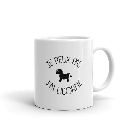 mug blanc licorne noir