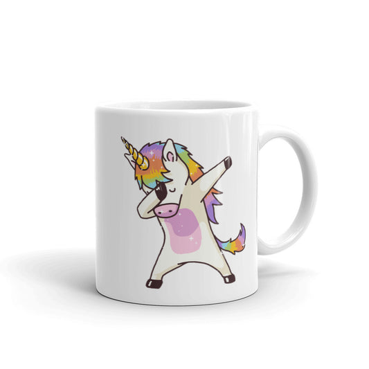 mug avec licorne qui dab