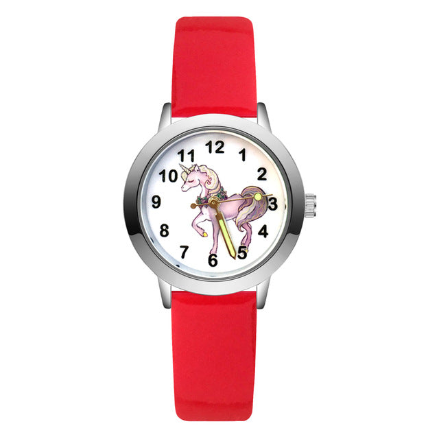 montre pour enfant motif licorne mignonne