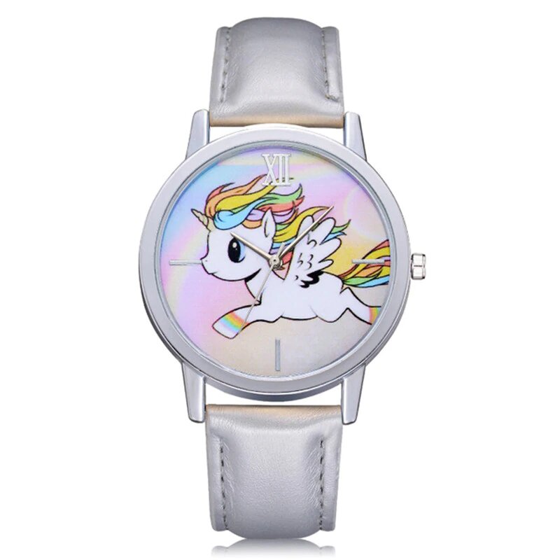 montre ado licorne gris