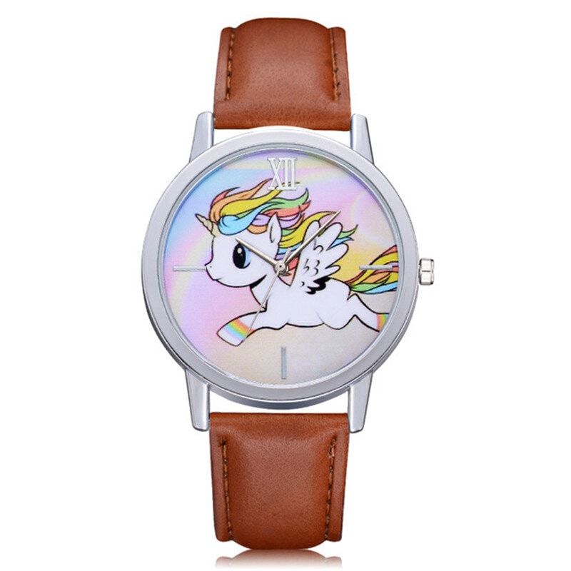 montre ado licorne marron