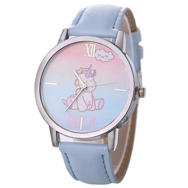 Montre Fille Licorne Bleu