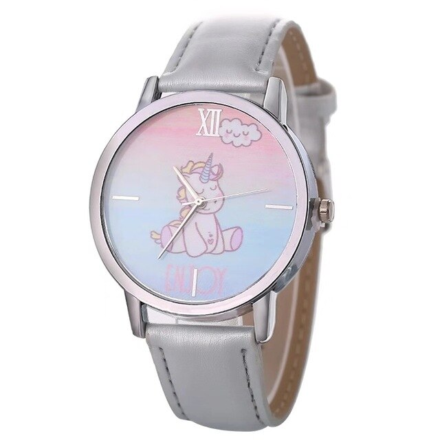 Montre Fille Licorne Gris