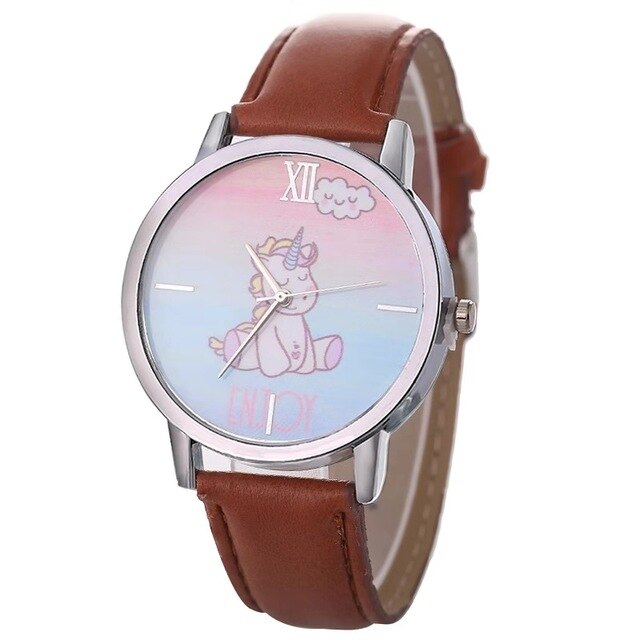 Montre Fille Licorne marron