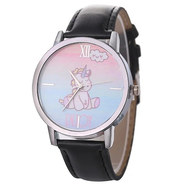 Montre Fille Licorne noir