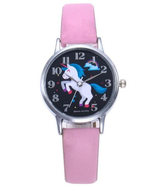 montre licorne pour fille couleur rose