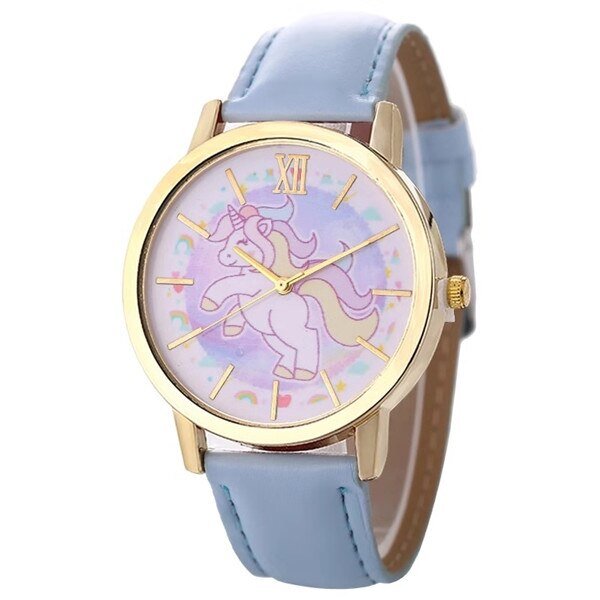 Montre Fillette Licorne bleu
