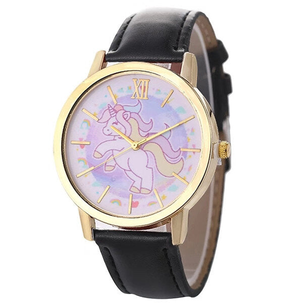 Montre Fillette Licorne noir
