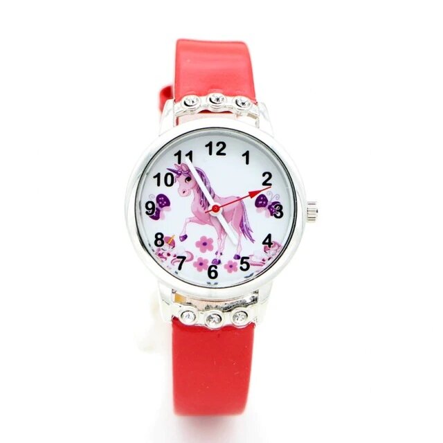 Montre Fine Licorne rouge
