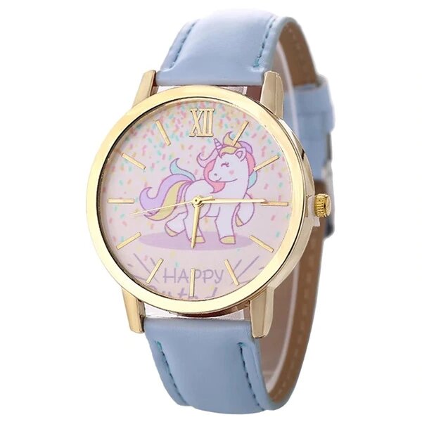 Montre happy Licorne bleu