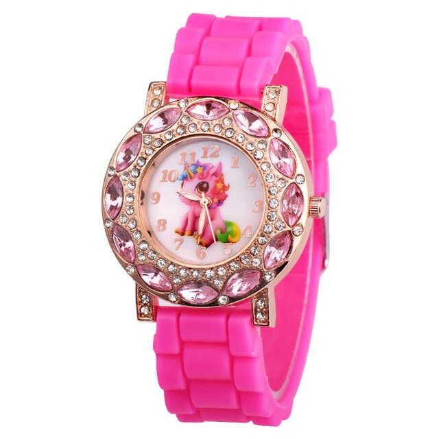 montre licorne couleur rose