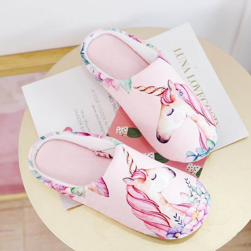 Pantoufles licorne chic