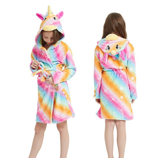 peignoir fille super licorne
