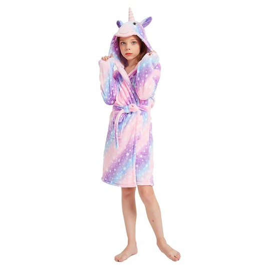 peignoir taille fillette licorne