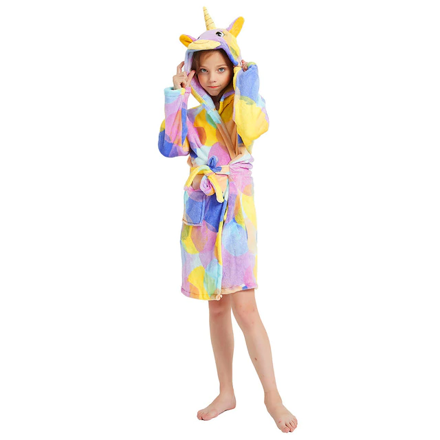 peignoir licorne fille modele enfant