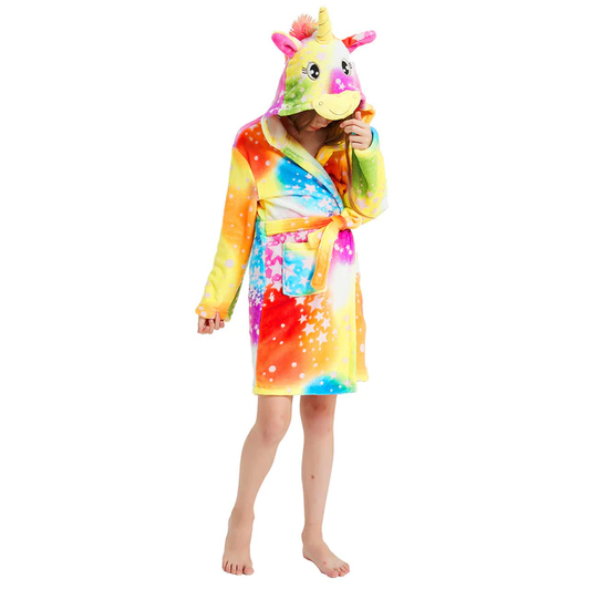 peignoir licorne enfant motif star