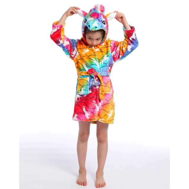 peignoir mignon licorne pour enfant