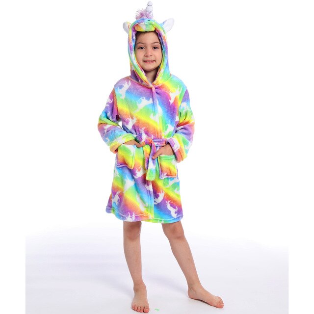 peignoir monde des licornes pour fille