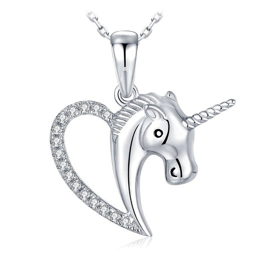 pendentif femme licorne