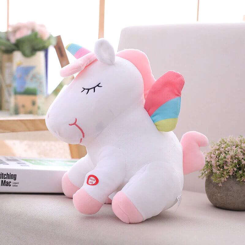 Petite licorne en peluche lumineuse - monde-licorne