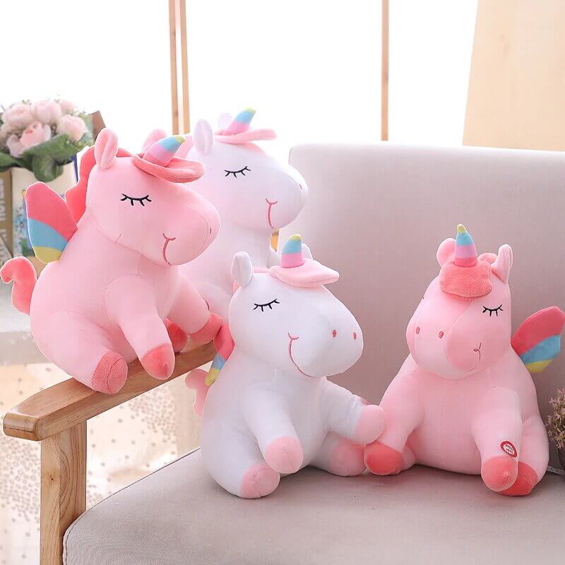 Petite licorne en peluche lumineuse - monde-licorne