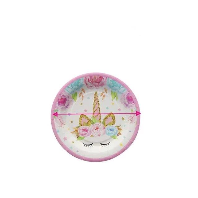 petite assiette licorne pour un anniversaire de fille