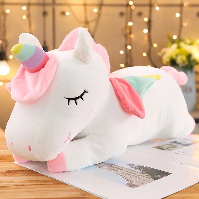 peluche licorne blanche pour enfant