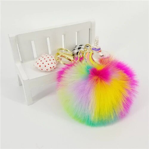 porte-clef-licorne-pompon-arc-en-ciel