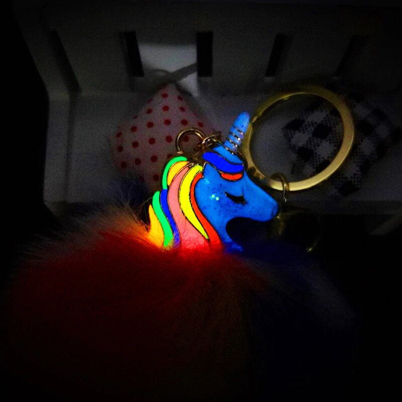 licorne lumineuse porte cle