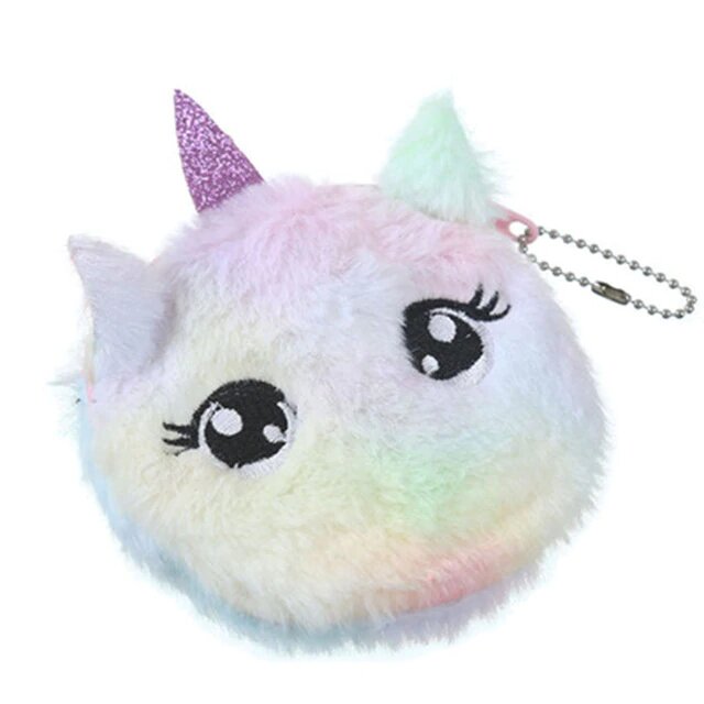porte monnaie licorne peluche mignonne
