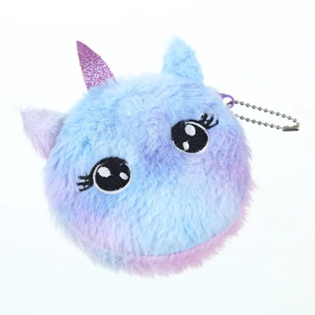 porte monnaie licorne texture peluche