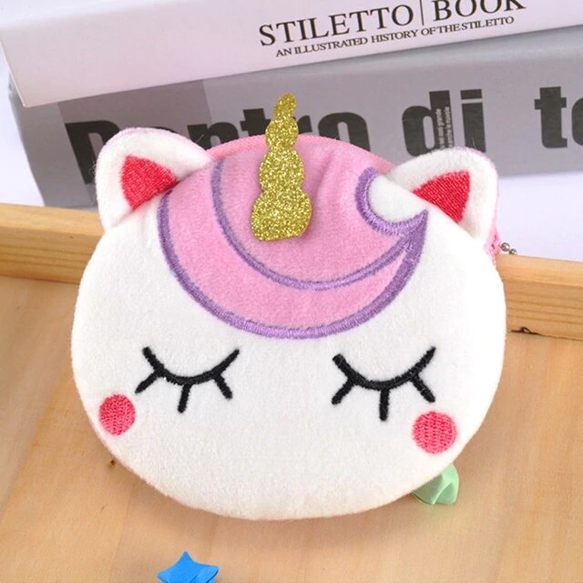 porte monnaie violet style licorne