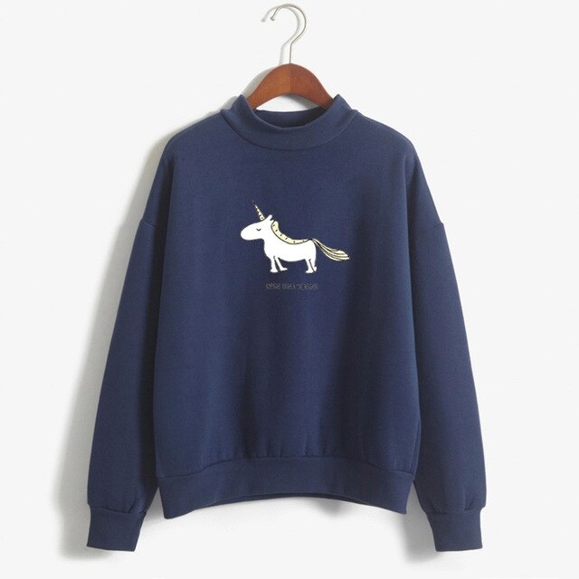 Pull Licorne - Bleu Marine "Run Unicorn!" - monde-licorne