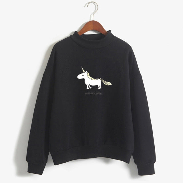Pull Licorne - Noir "Run Unicorn!" - monde-licorne