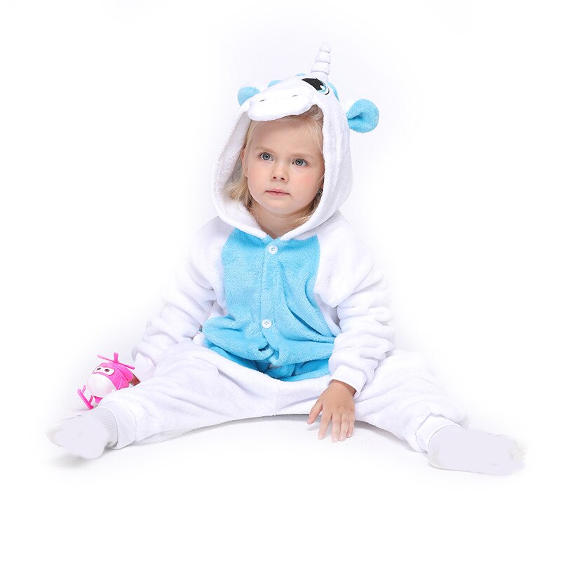 Combinaison Bébé Licorne Bleu avec Ailes