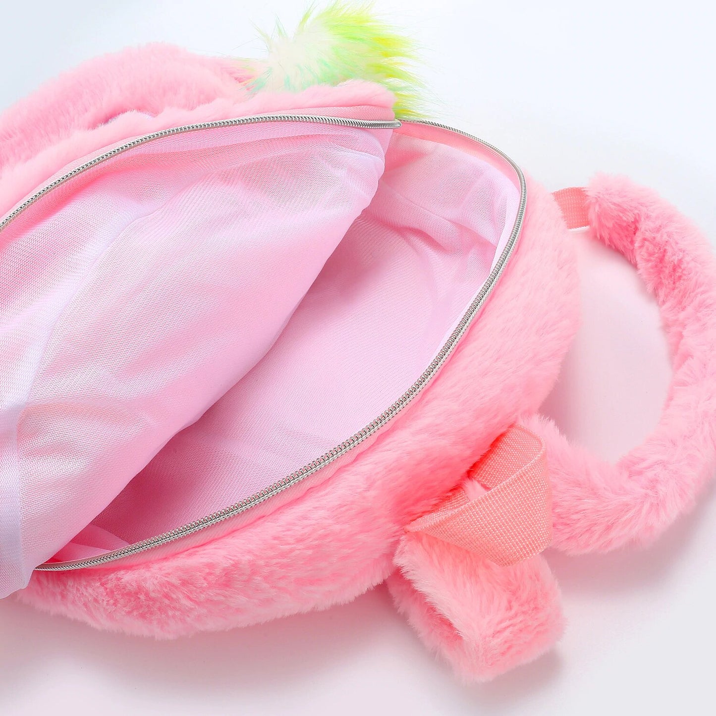 Cartable Licorne Fourrure Rose