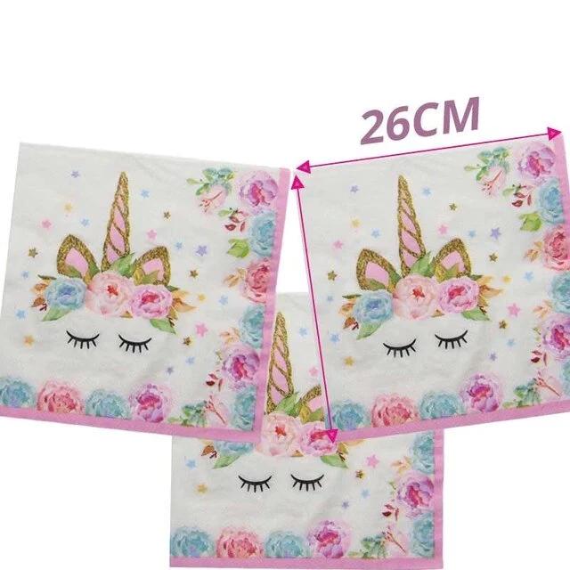 20 Serviettes Papier Licorne