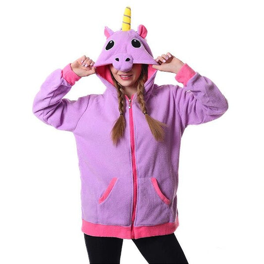 Sweat à Capuche Licorne Corne - monde-licorne