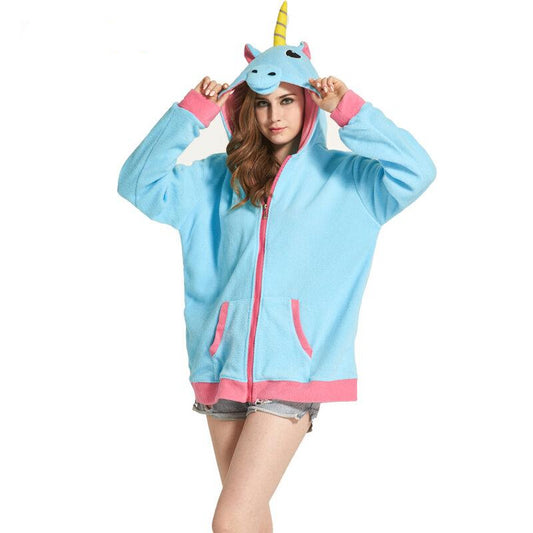 Sweat à Capuche Corne Licorne - monde-licorne