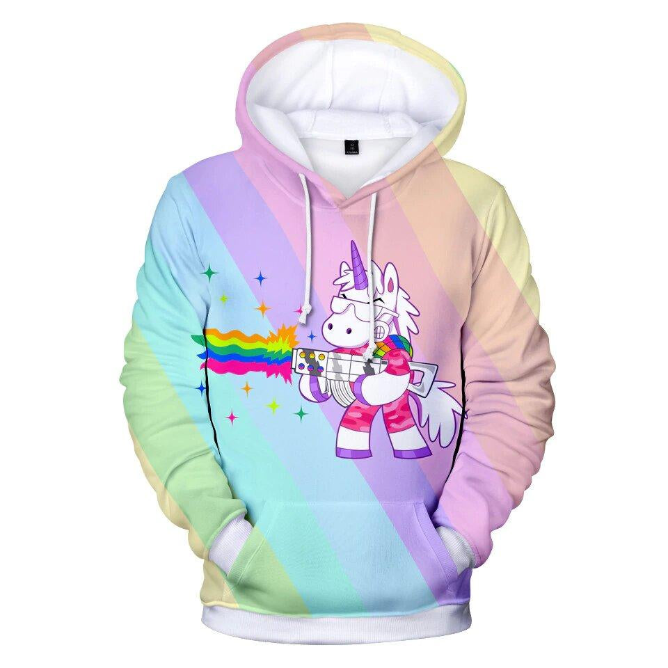 Sweat Licorne Arc en Ciel