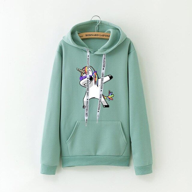 Sweat Vert Licorne Dab - monde-licorne