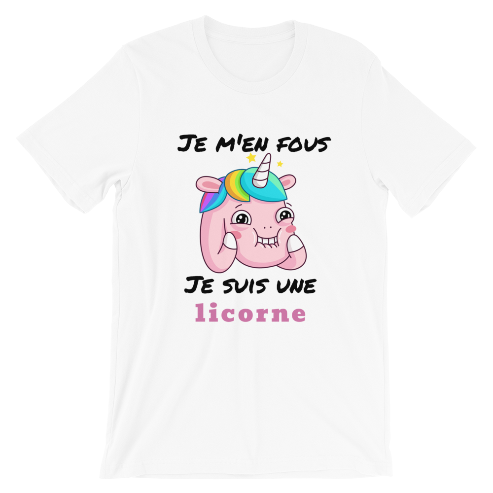 T-shirt Je m'en fous je suis une Licorne - monde-licorne