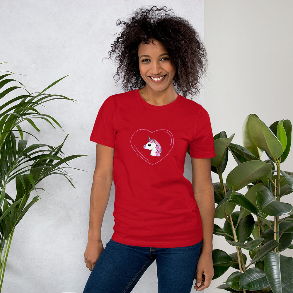 T-shirt Licorne Cœur - monde-licorne