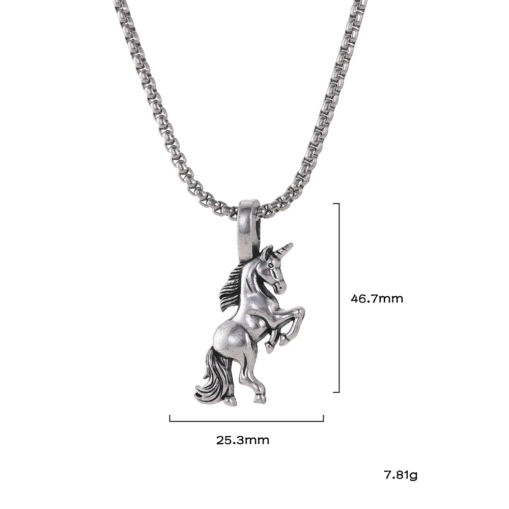Collier Licorne Argent Jeune Fille