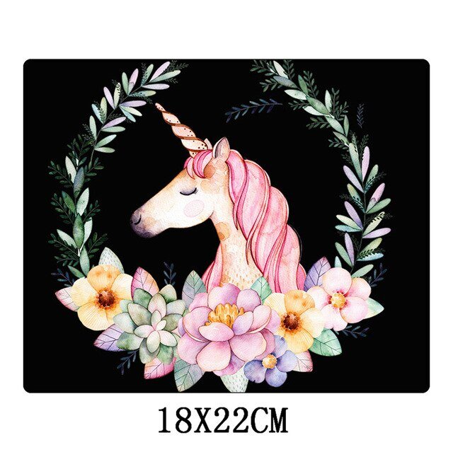 Tapis de Souris Licorne "Fleur"