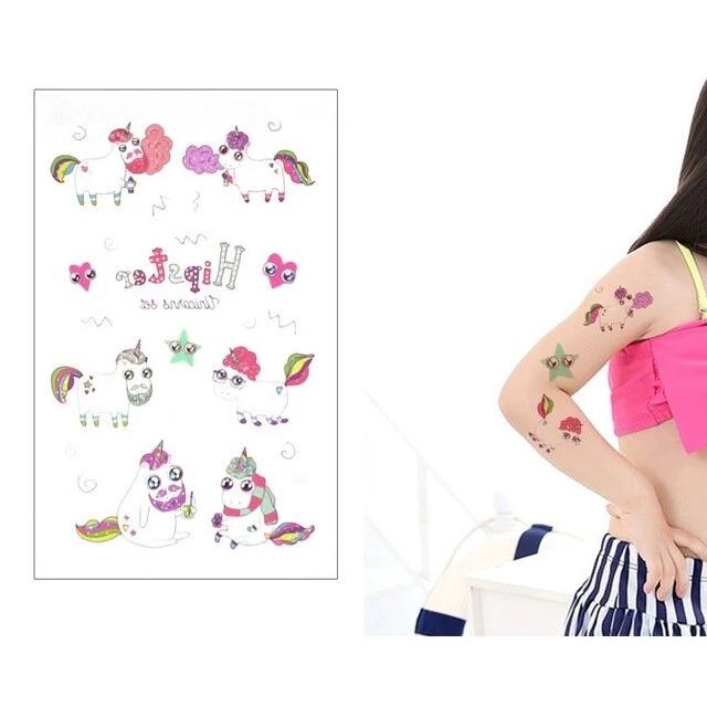 Tatouage-licorne-ephemere-style-fantaisie