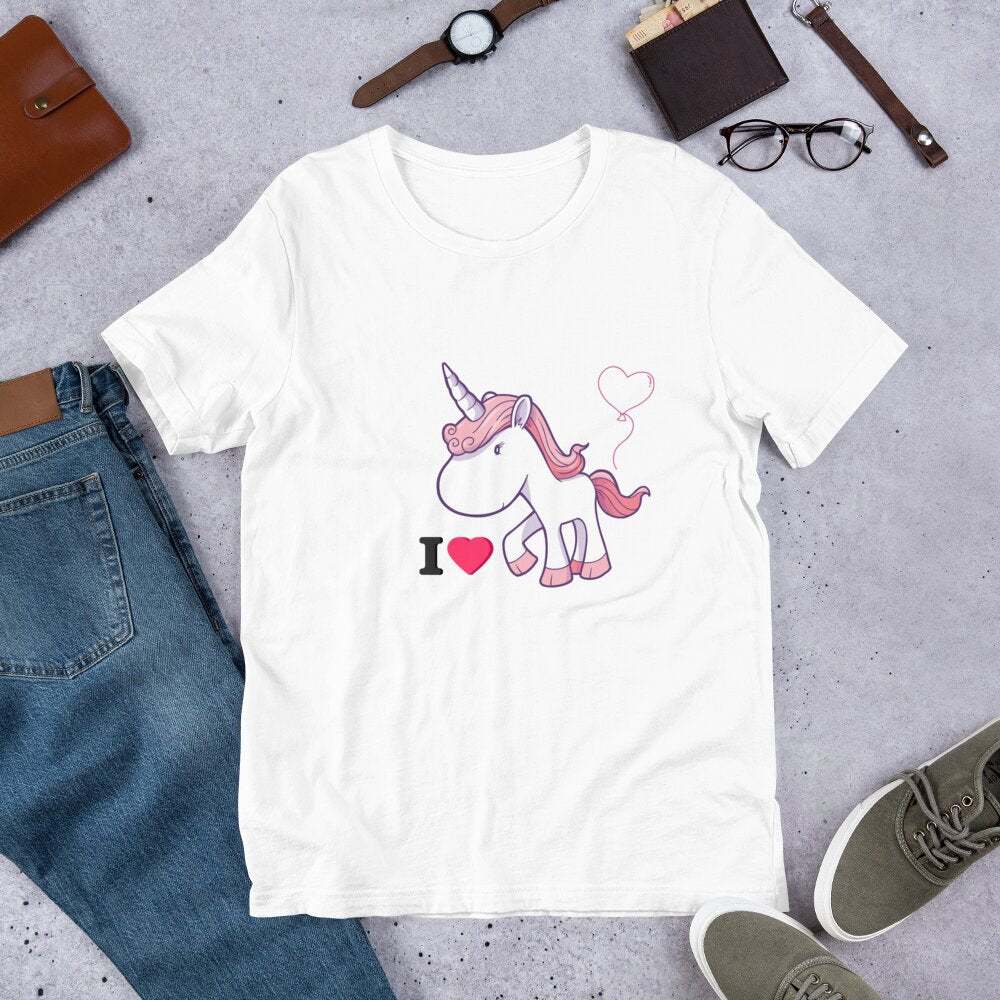 T-shirt I love Licorne - monde-licorne