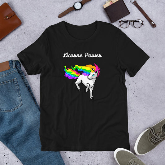 T-shirt Licorne Power Multicolore - monde-licorne