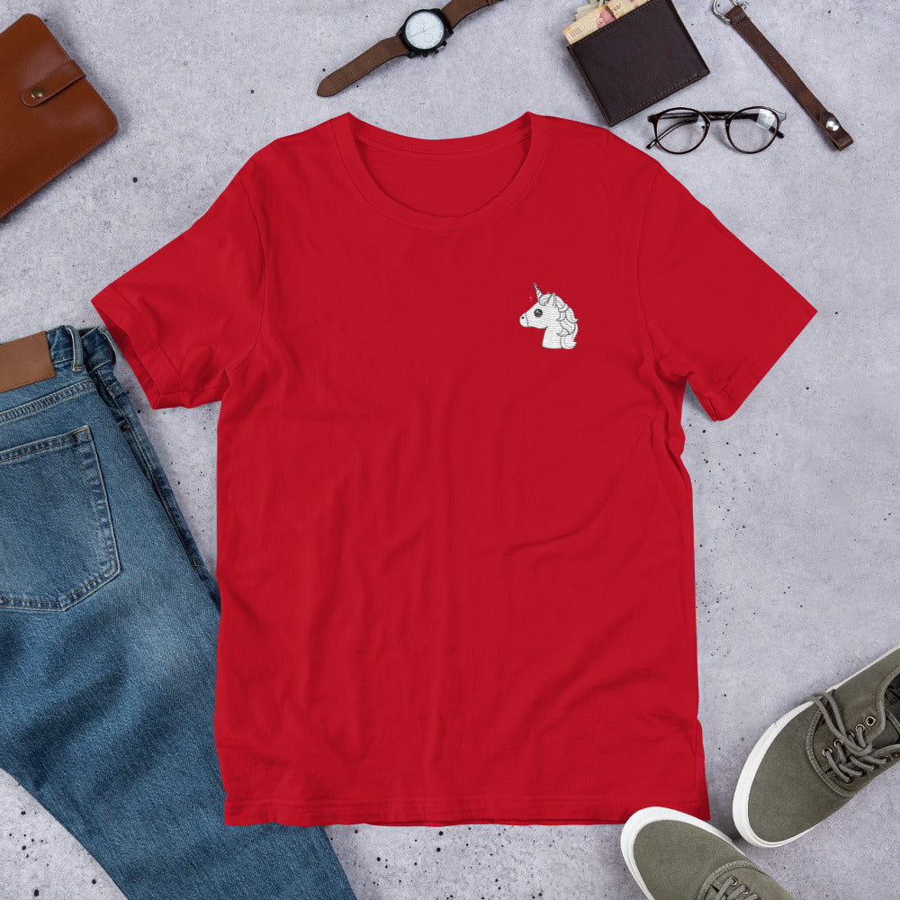 T-shirt Tête de Licorne emoji Brodé - monde-licorne