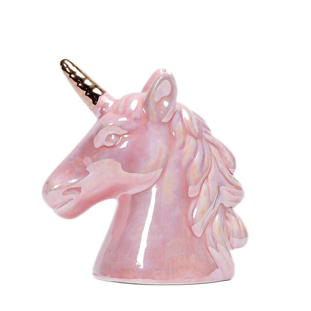 tirelire rose tete de licorne